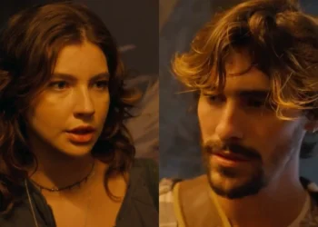 Michele (Alanis Guillen) e Cristiano (Bruno Montaleone) em Mania de Você (Foto: Reprodução/TV Globo)
