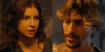 Michele (Alanis Guillen) e Cristiano (Bruno Montaleone) em Mania de Você (Foto: Reprodução/TV Globo)