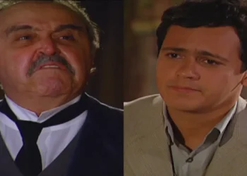 Neco pede que Justino se case com Pepa em regime de separação de bens para ela não roubá-lo e ofende o fazendeiro: “um grande idiota”