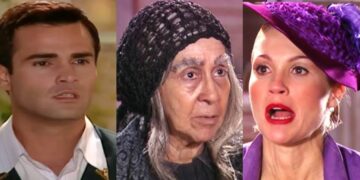 Roberval, Feiticeira e Cristina em Alma Gêmea. (Foto: reprodução/Globo)