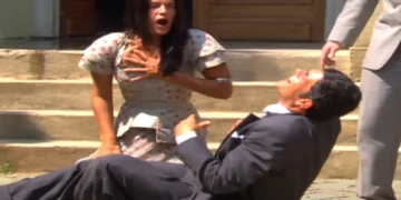 Quase sem forças, Serena arrasta Rafael ferido para fora de casa e diz ter descoberto qual é a sua missão: “era esse o mistério, agora eu sei”