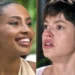 Viola sorrindo (à esquerda) e Luma assustada (à direita) em Mania de Você.
