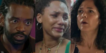 Jão (Fabrício Boliveira), Madalena (Jéssica Ellen) e Doralice (Tereza Seiblitz) em Volta por Cima (Foto: Reprodução/TV Globo)