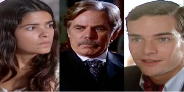 Zuca, Joaquim e Luís em Cabocla. (Foto: reprodução/Globo)