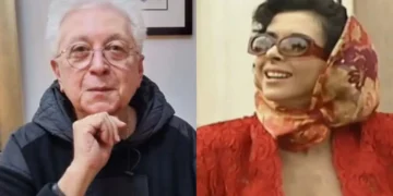 O autor Aguinaldo Silva e Betty Faria em Tieta (Foto: Reprodução/TV Globo/Montagem)