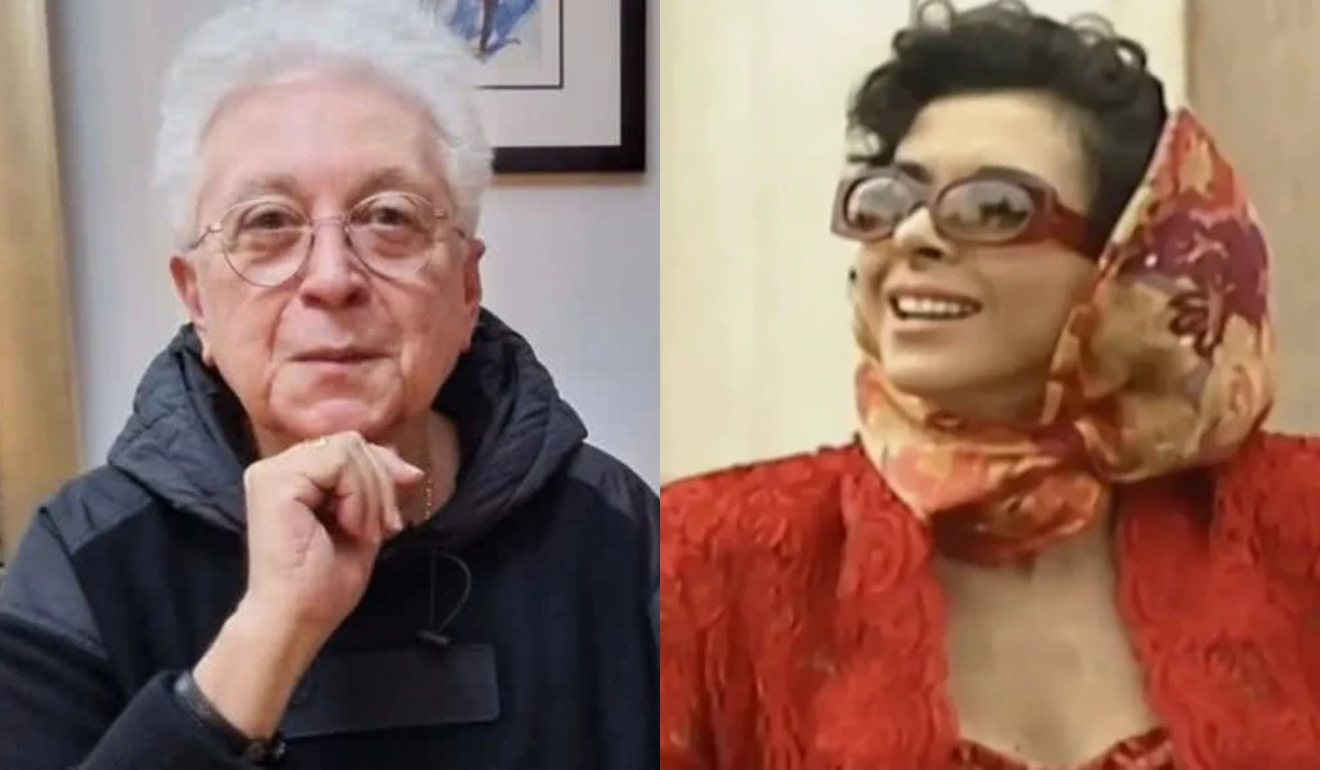 O autor Aguinaldo Silva e Betty Faria em Tieta (Foto: Reprodução/TV Globo/Montagem)