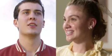 Edu (à esquerda) e Celeste (à direita) em Garota do Momento.