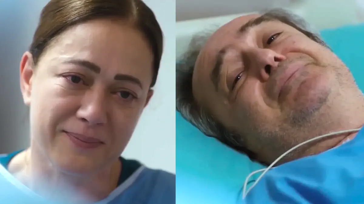 Hatice (à esquerda) e Enver (à direita) em cena da novela Força de Mulher.