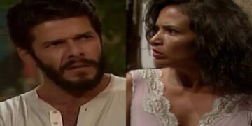 Osnar e Carol em Tieta. (Foto: reprodução/Globo)
