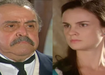 Justino descobre que Mariquinha está grávida de Tobias, não aceita ser avô da criança e humilha a filha: “desavergonhada”