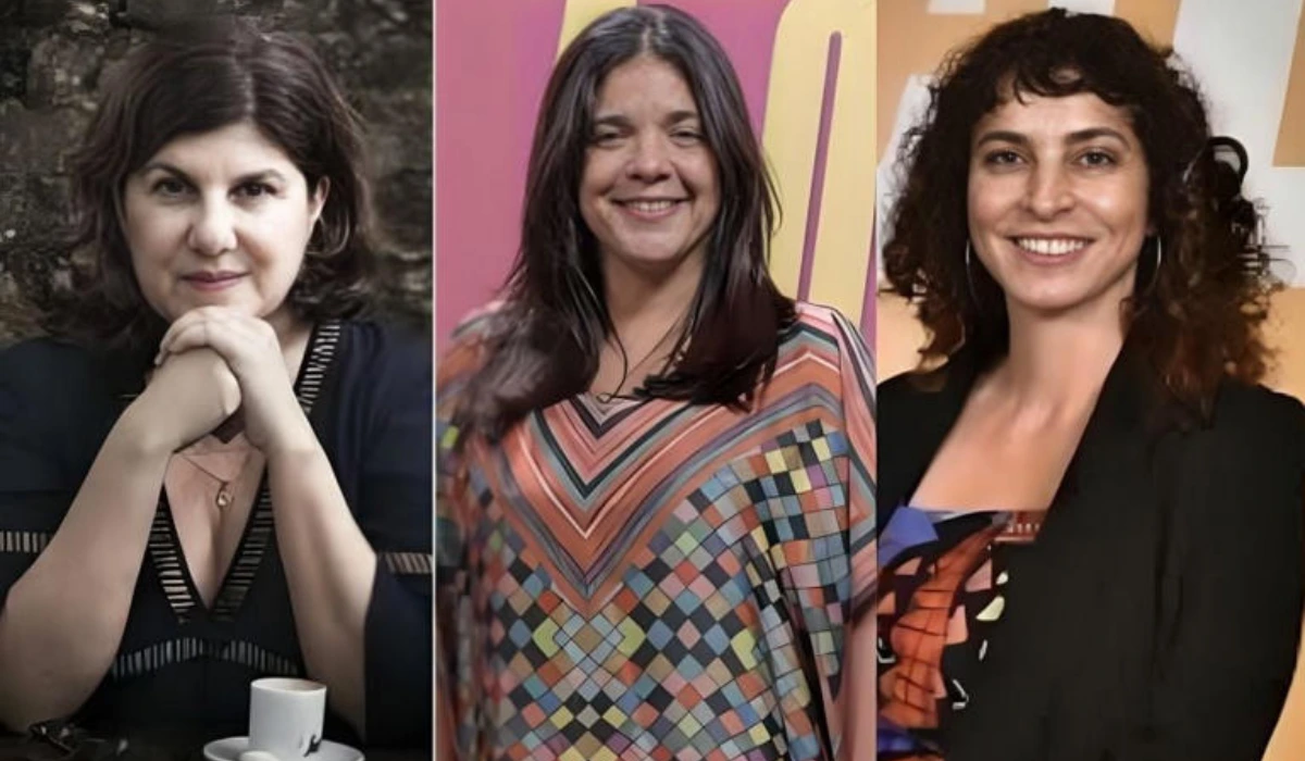 A dupla de autoras Maria Helena Nascimento e Izabel de Oliveira, e Rosane Svartman (Foto: Reprodução/Divulgação/TV Globo)