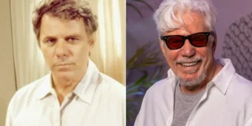 Reginaldo Faria como Ascânio em Tieta e atualmente (Foto: Bazilio Calazans/Beatriz Damy/TV Globo)