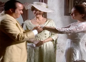 Boanerges, Belinha e Emerenciana em Cabocla. (Foto: reprodução/Globo)