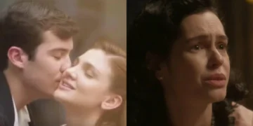 Celeste, Edu e Anita em Garota do Momento. (Foto: reprodução/Globo)