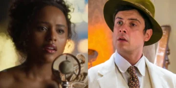 Beatriz (Duda Santos) em Garota do Momento e Candinho (Sergio Guizé) de Eta Mundo Melhor (Foto: Reprodução/Divulgação/TV Globo)