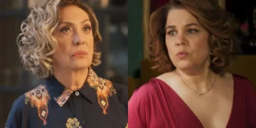 Berta (Eliane Giardini) em Mania de Você e Violeta (Isabel Teixeira) em Volta por Cima (Foto: Reprodução/TV Globo)