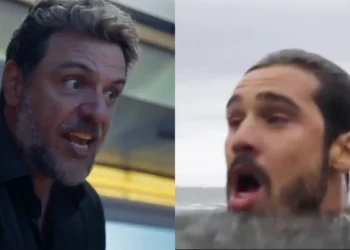 Molina (Rodrigo Lombardi) e Rudá (Nicolas Prattes) em Mania de Você (Foto: Reprodução/TV Globo)