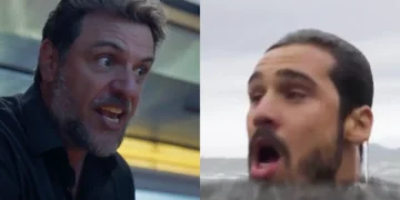 Molina (Rodrigo Lombardi) e Rudá (Nicolas Prattes) em Mania de Você (Foto: Reprodução/TV Globo)