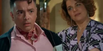 Gigi (Rodrigo Fagundes) e Violeta (Isabel Teixeira)