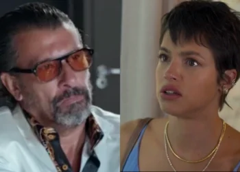 Osmar (Milhem Cortaz) em Volta por Cima e Luma (Agatha Moreira) em Mania de Você (Foto: Reprodução/TV Globo)