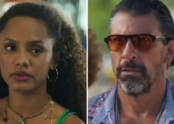 Madalena (Jéssica Ellen) e Osmar (Milhem Cortaz) em Volta por Cima (Foto: Reprodução/TV Globo)