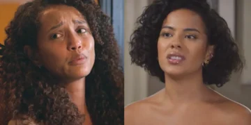 Raquel chorando (à esquerda) e Maria de Fátima (à direita) em Vale Tudo.