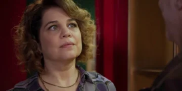 Violeta (Isabel Teixeira) e Marco (Guilherme Weber) em Volta por Cima (Foto: Reprodução/TV Globo)