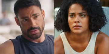 César (à esquerda) e Fátima (à direita) em Vale Tudo.