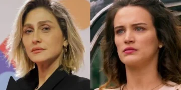 A diretora Amora Mautner e a atriz Bianca Bin, que estará em Eta Mundo Melhor (Foto: Reprodução/TV Globo)
