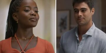 Leo (Clara Moneke) e Davi (Rafael Vitti)