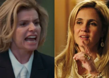 Odete Roitman (Débora Bloch) em Vale Tudo e Carminha (Adriana Esteves) em Avenida Brasil (Foto: Reprodução e Alex Carvalho/TV Globo)