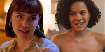 Solange (Alice Wegmann) e Maria de Fátima (Bella Campos) brigam em Vale Tudo (Foto: Reprodução/TV Globo)