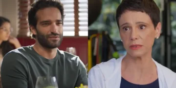 Afonso faz triste despedida antes de começar a quimioterapia e oferece sua parte da herança para Celina: “Pode contar comigo”