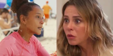 Heleninha se choca ao ver Raquel vendendo sanduíche na praia e descobre golpe que a deixou na miséria: “Debaixo desse sol quente!”
