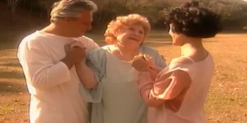 Dona Maroca, Otávio e Diná em A Viagem. (Foto: reprodução/Globo)