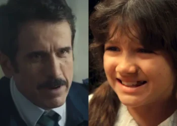Ernesto (Eriberto Leão) e Anabela (Isabelly Carvalho) em Êta Mundo Melhor (Foto: Reprodução/TV Globo)