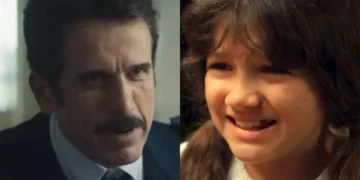 Ernesto (Eriberto Leão) e Anabela (Isabelly Carvalho) em Êta Mundo Melhor (Foto: Reprodução/TV Globo)