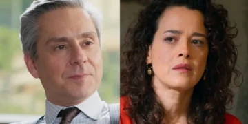 Marco Aurélio (à esquerda) e Cecília (à direita) em Vale Tudo.