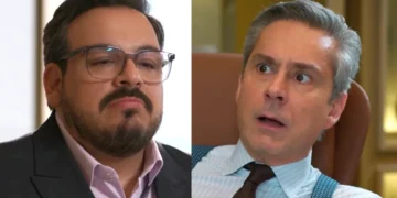Freitas (à esquerda) e Marco Aurélio assustado (à direita) em Vale Tudo.