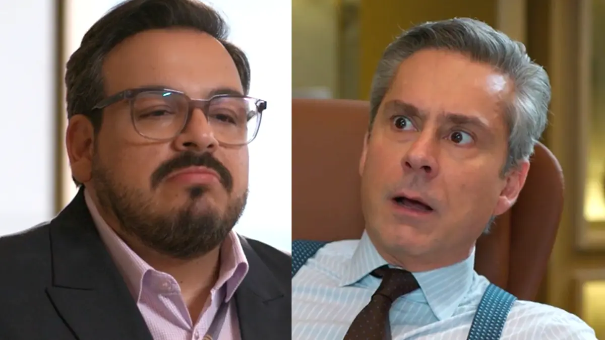 Freitas (à esquerda) e Marco Aurélio assustado (à direita) em Vale Tudo.
