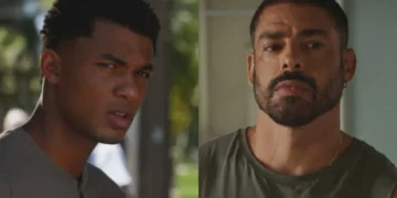 Juan Paiva (Samuel) em Dona de Mim e Cauã Reymond (César) em Vale Tudo (Foto: Reprodução/TV Globo)