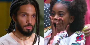 Luiz (à esquerda) e Sarita (à direita) em cenas de Vale Tudo.