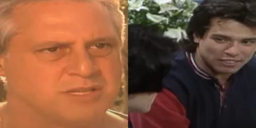 Otávio, Diná e Téo em A Viagem. (Foto: reprodução/Globo)