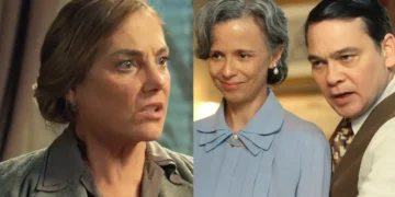 Zulma (à esquerda); Marilda e Aderbal (à direita) em Êta Mundo Melhor!