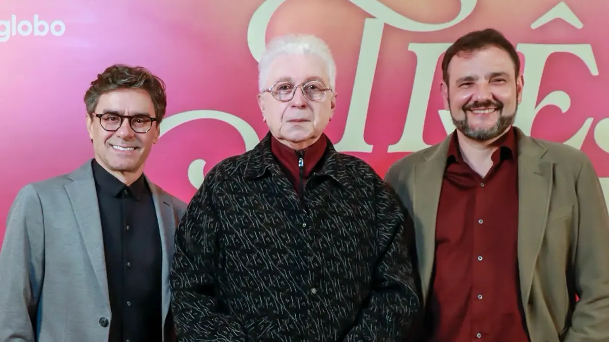 Vírgilio Silva (à esquerda), Aguinaldo Silva (centro) e Zé Dassilva (à direita).