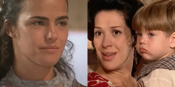 Terra Nostra: Após ser entregue à adoção, filho de Juliana é adotado pela espanhola Hortência e levado para morar em pensão