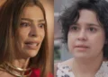 Arminda (Grazi Massafera) e Cláudia (Lorrana Moussinho) em Três Graças (Foto: Reprodução/TV Globo)