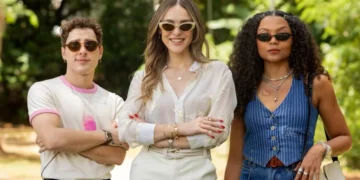 Esteban (Diego Martins), Naiane (Isabelle Drummond) e Laurinha (Kamila Amorim) (Foto: Manoela Mello/Globo)
