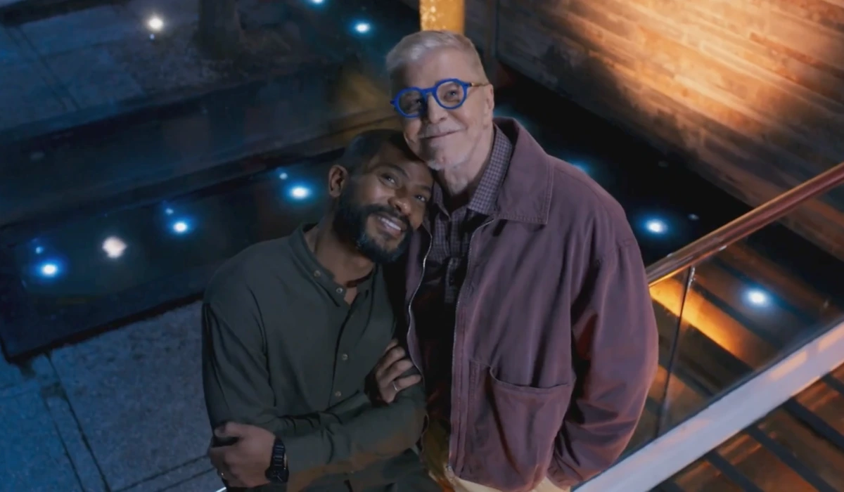 João Rubens (Samuel de Assis) e Kasper (Miguel Falabella) em Três Graças (Foto: Reprodução/TV Globo)