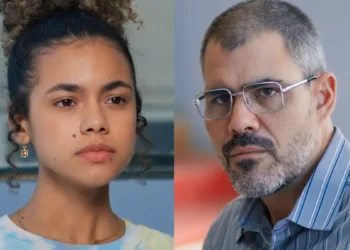 Joélly (à esquerda) e Jorginho (à direita) em Três Graças.